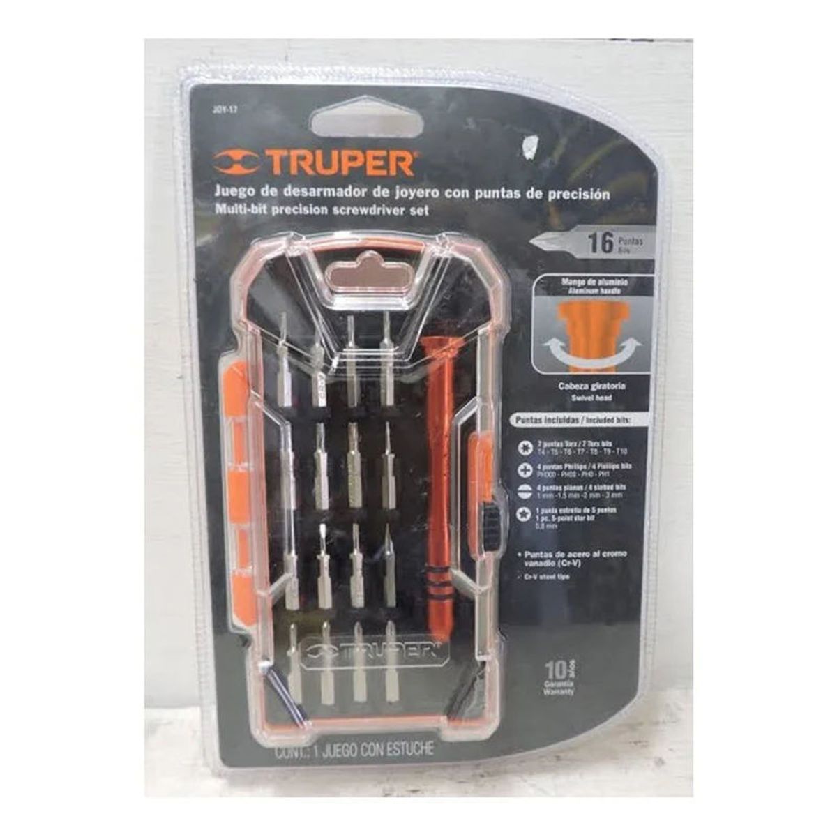 TRUPER - Desarmador de precisión con 16 puntas intercambiables Truper - 14159