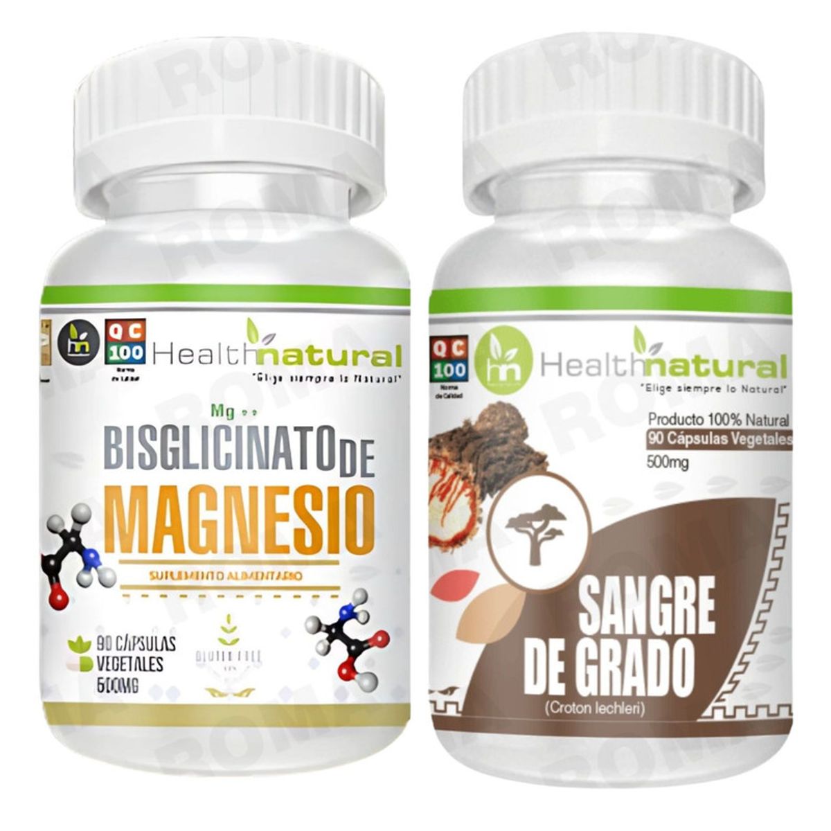 HEALTHNATURAL - BISGLICINATO DE MAGNESIO HEALTHNATURAL + SANGRE DE GRADO HEALTHNATURAL