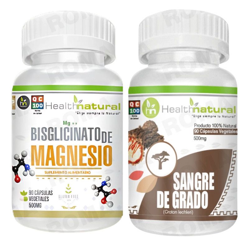 HEALTHNATURAL - BISGLICINATO DE MAGNESIO HEALTHNATURAL + SANGRE DE GRADO HEALTHNATURAL