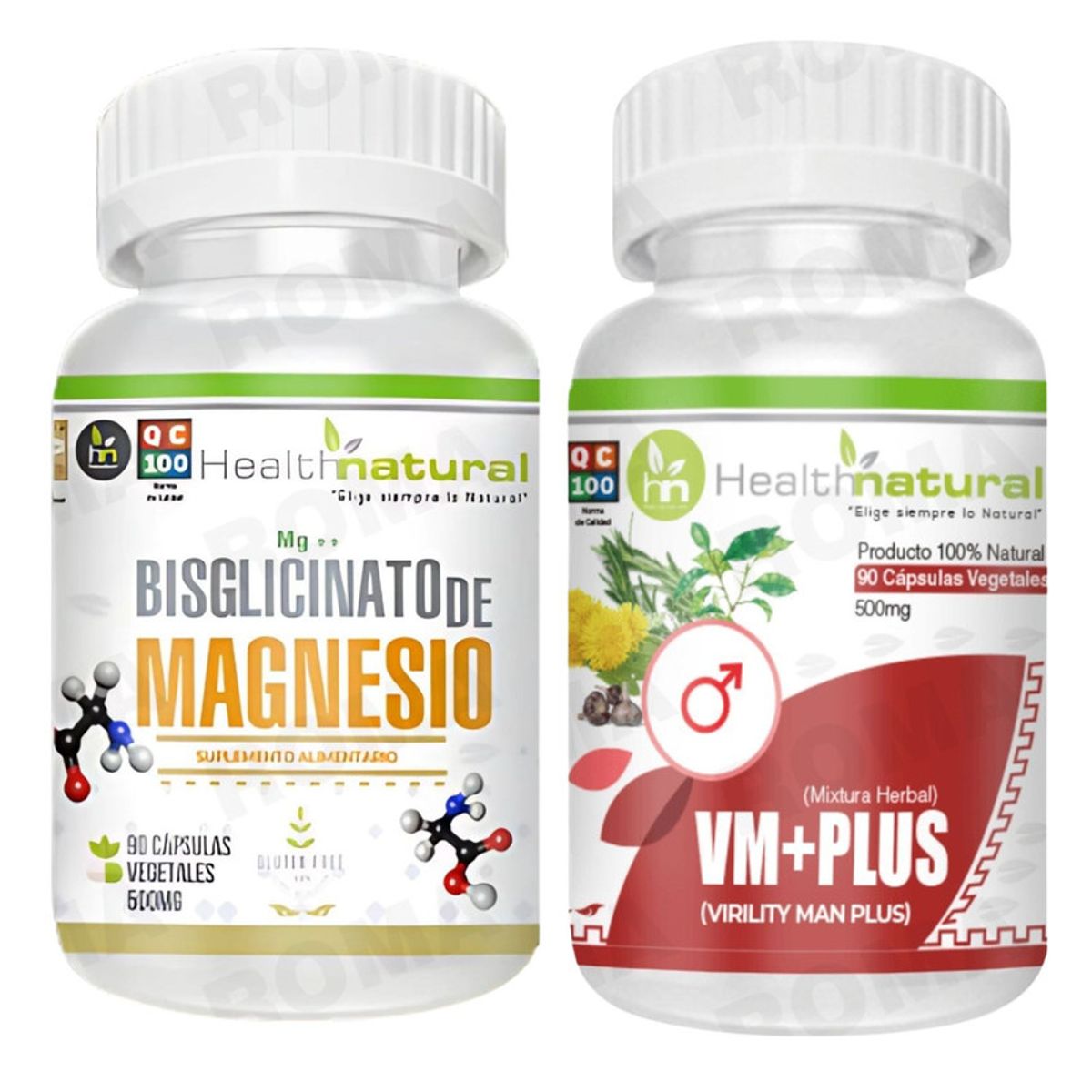 HEALTHNATURAL - BISGLICINATO DE MAGNESIO HEALTHNATURAL+ VM+VIRILITY MAN PLUS