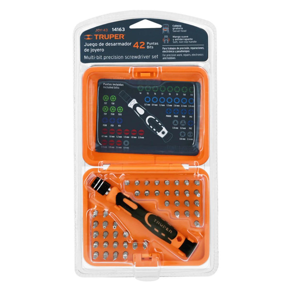 Truper - Desarmador de joyero con 42 puntas intercambiables - 14163
