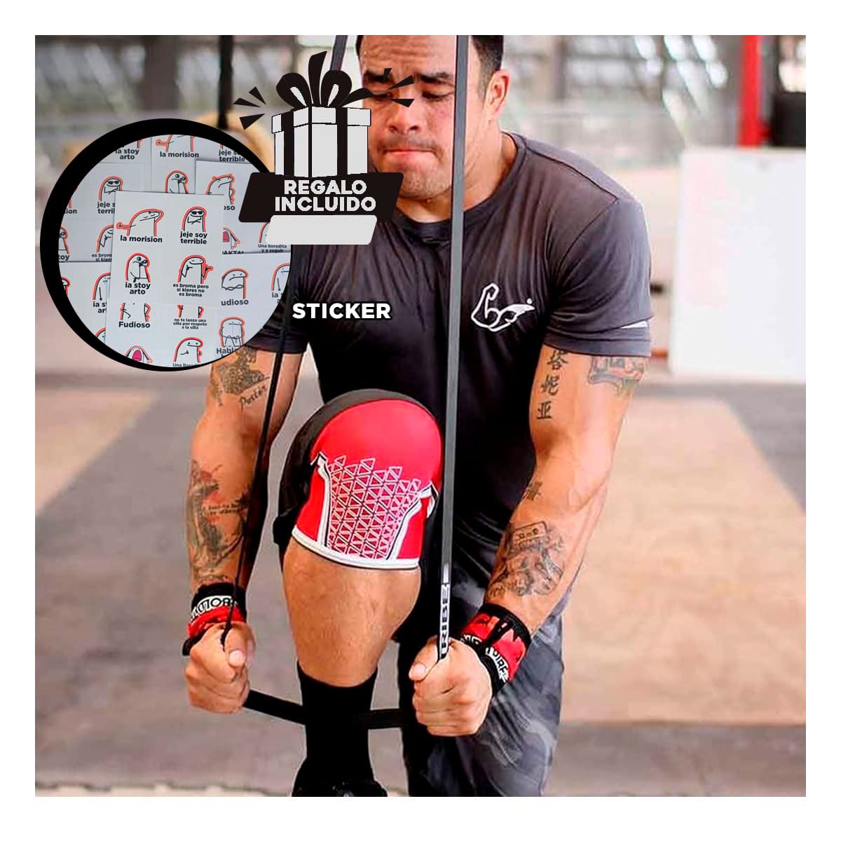 GENERICO - Liga Duradera de Gym 11 a 29kg Color Negro Y+Regalo Stickers