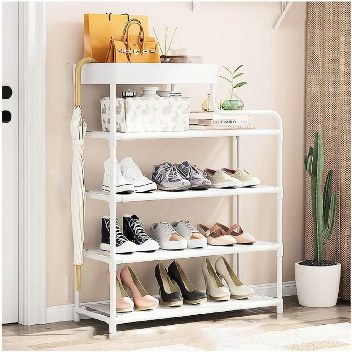 INSPIRA MARKET - Zapatera organizador de calzado 5 niveles Blanco
