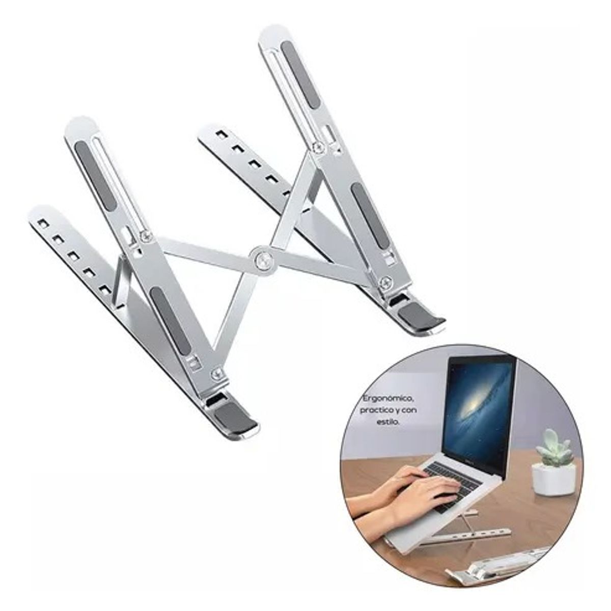 OEM - Soporte Ergonómico Ajustable para Portátil Soporte de Aluminio