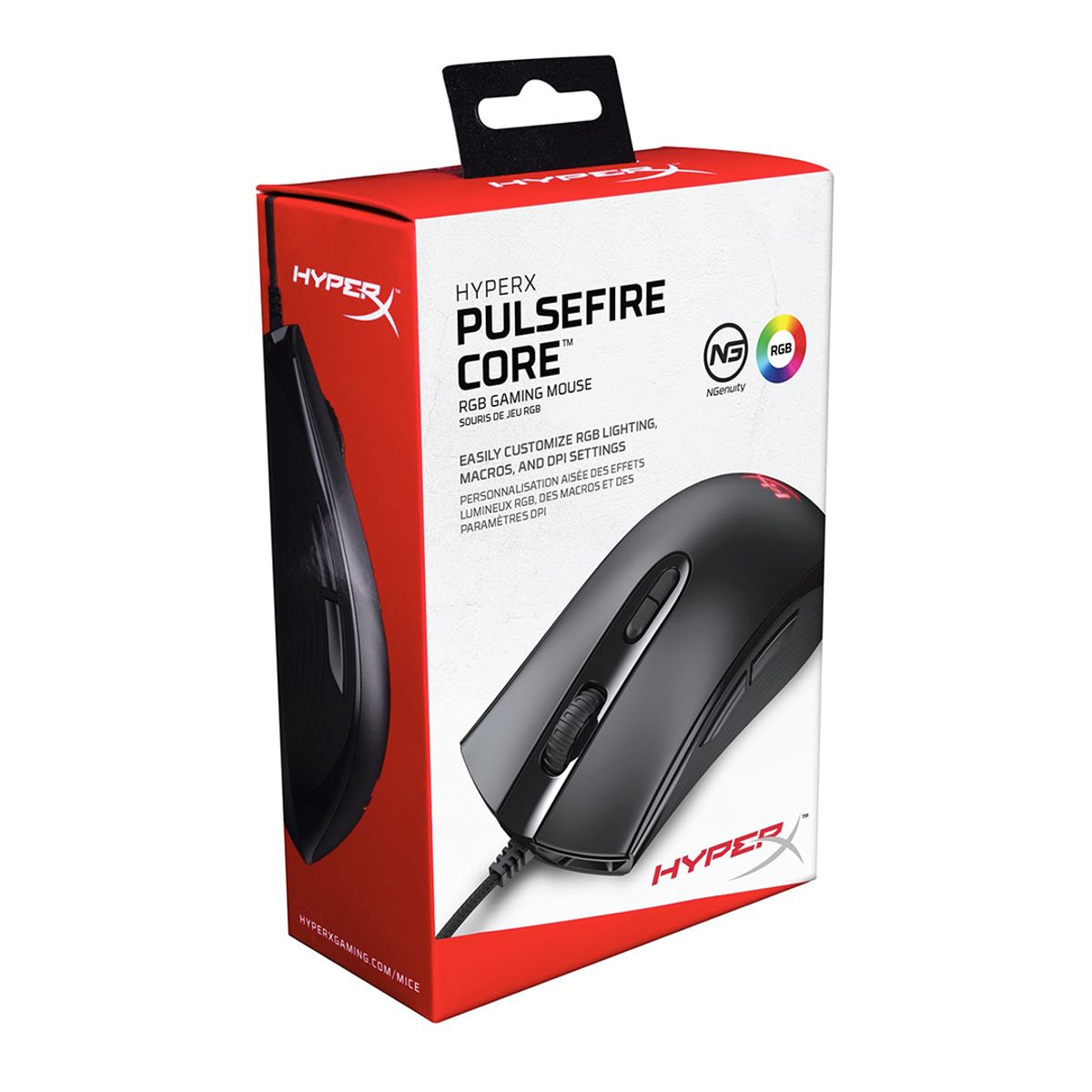 KINGSTON - Mouse Gamer KINGSTON HYPERX PULSEFIRE Core 6200 DPI USB 7 Botones