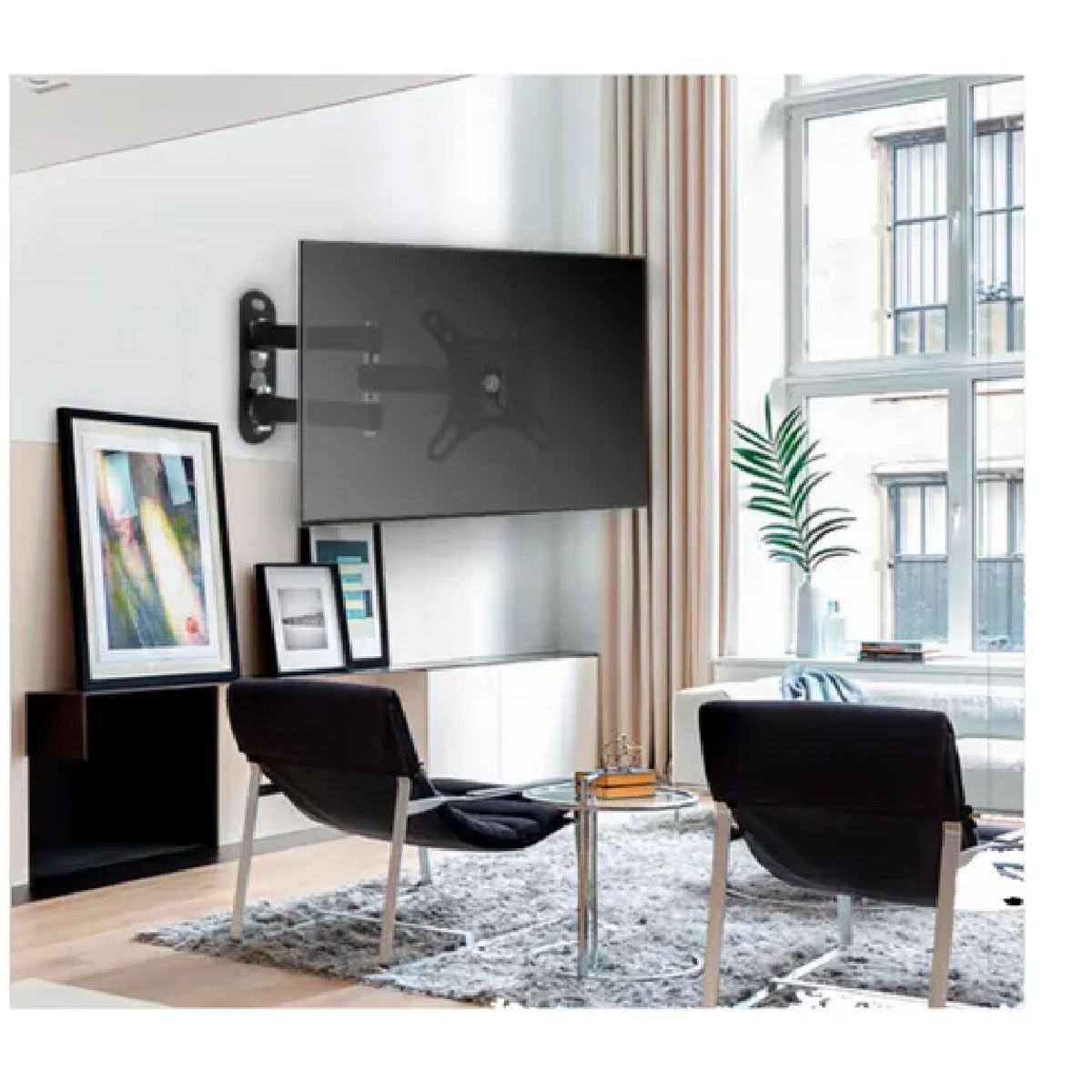 GENERICO - Rack Metal Giratorio Plegable Tv Smart 10 A 26 Ajustable