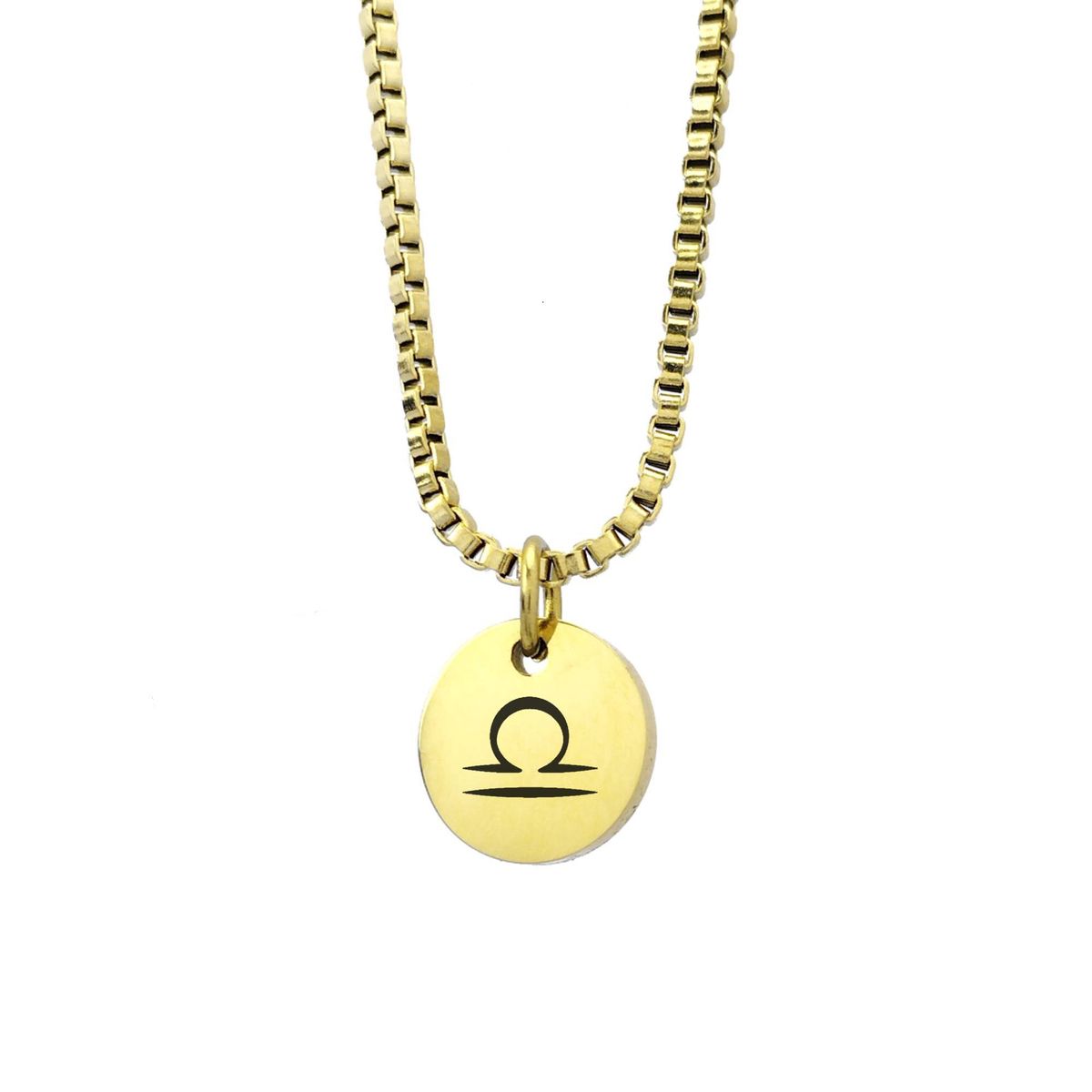 GENERICO - Collar Signo Libra Dorado Enchapado en Oro 18k para mujer