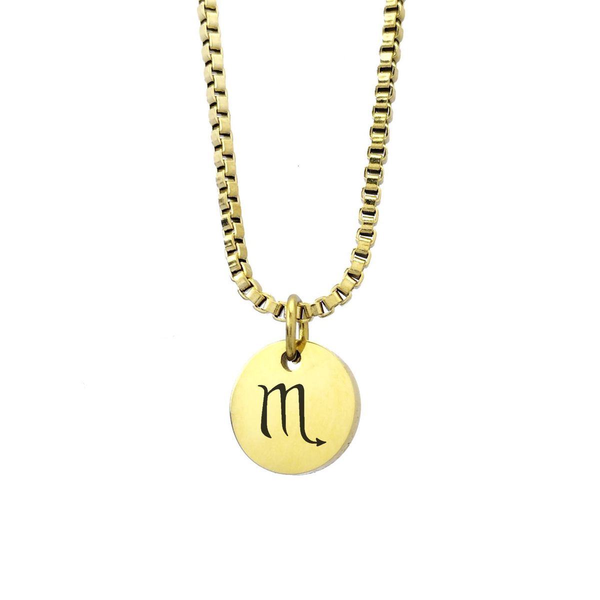 GENERICO - Collar Signo Escorpio Dorado Enchapado en Oro 18k para mujer