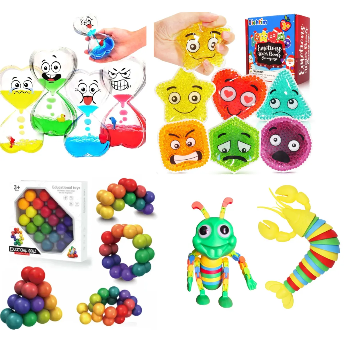 GENERICO - Kit de estimulación sensorial con 4 juegos didácticos