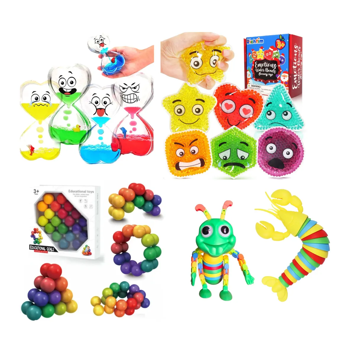 GENERICO - Kit de estimulación sensorial con 4 juegos didácticos