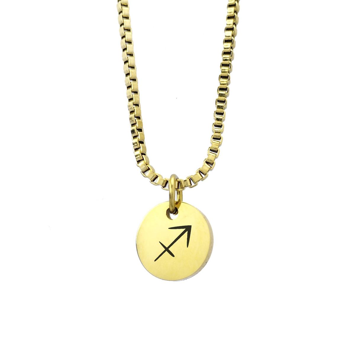 GENERICO - Collar Signo Sagitario Dorado Enchapado en Oro 18k para mujer