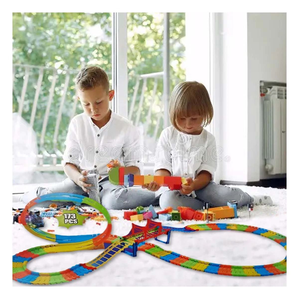 RYBIU IMPORT - Pack4 Pista de 173 Piezas en Caja Y+Regalo Agendita