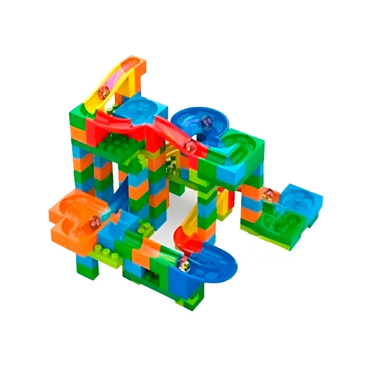 RYBIU IMPORT - Pista de Canicas con 248 Piezas para Armar con Color Verde