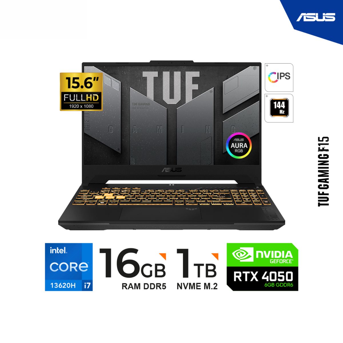 ASUS - LAPTOP ASUS F15 15.6 FHD IPS Core i7 13620H 2.4Ghz/4.9Ghz 16GB DDR5 1TB SSD RTX 4050 6GB Freedos