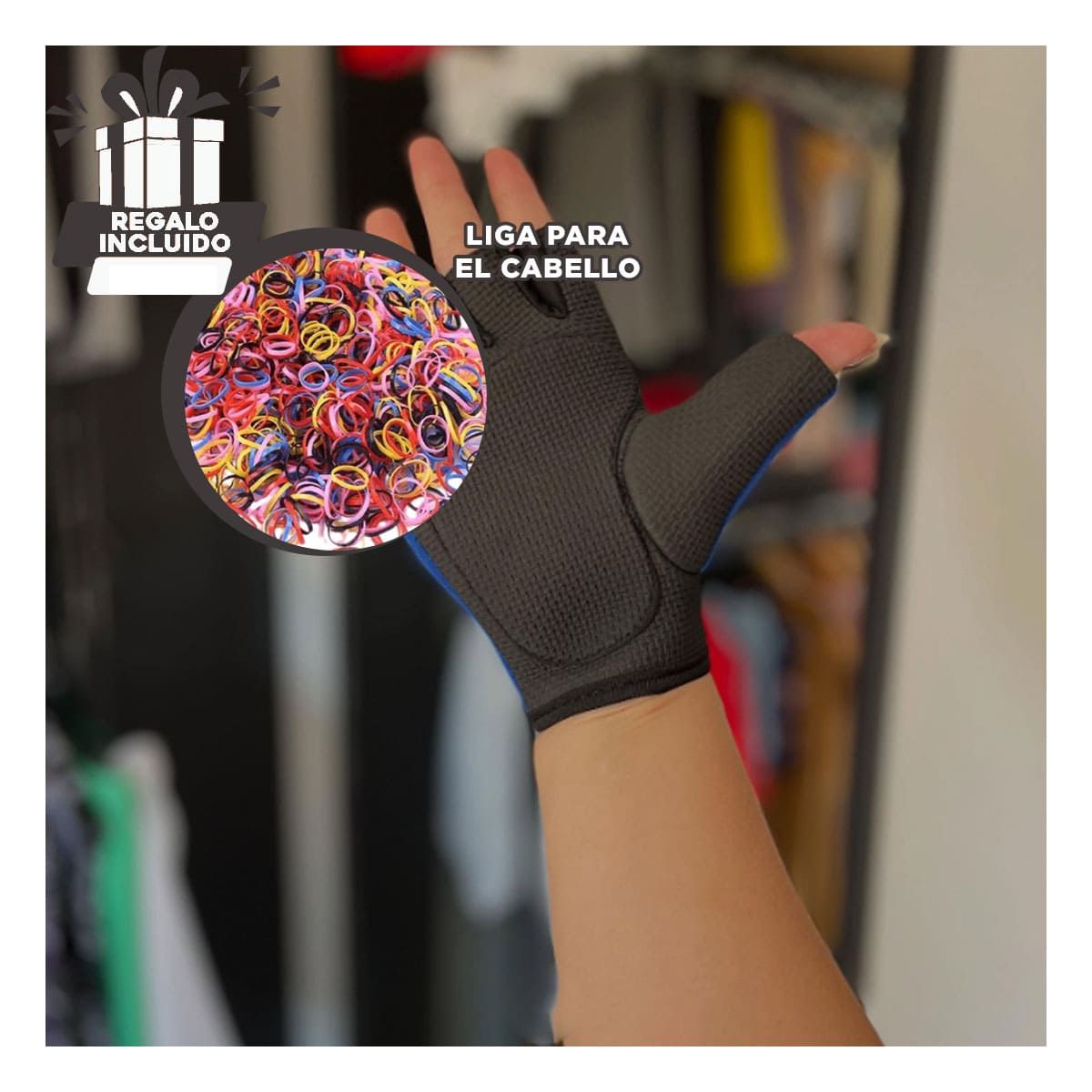 GENERICO - Pack6 Guantes Funcionales en Azul Y+Ligas de Regalo