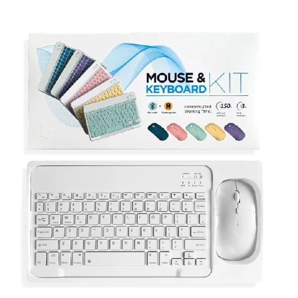 GENERICO - Combo Mouse y Teclado Recargable Blanco