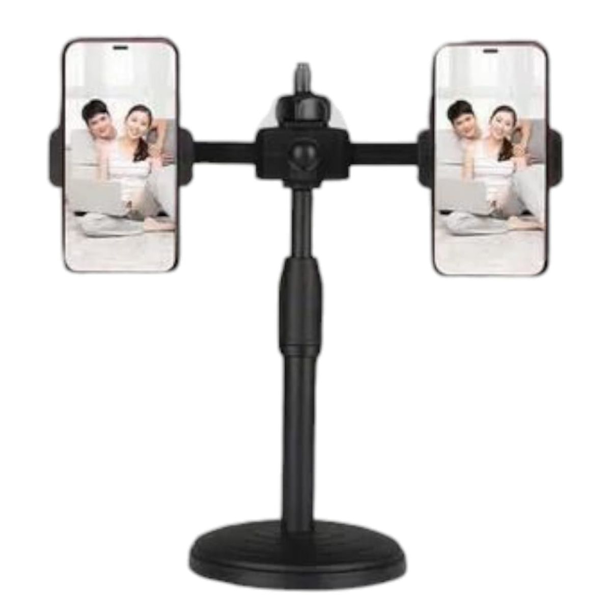 OEM - Soporte Universal Para 2 Celular Extensible Y Giratorio 360° con Base