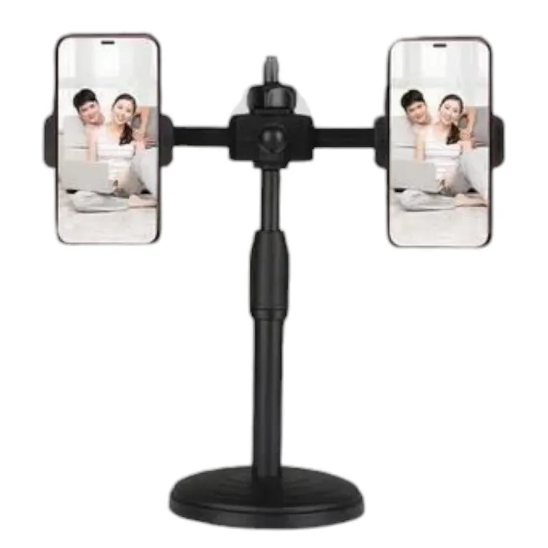 OEM - Soporte Universal Para 2 Celular Extensible Y Giratorio 360° con Base