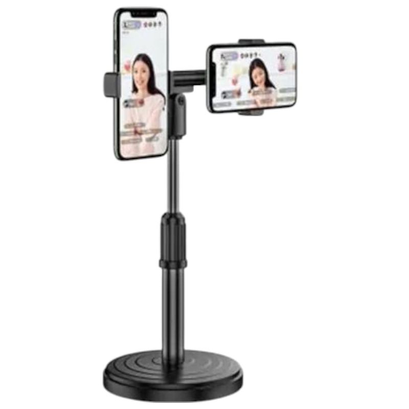 OEM - Soporte Universal Para 2 Celular Extensible Y Giratorio 360° con Base