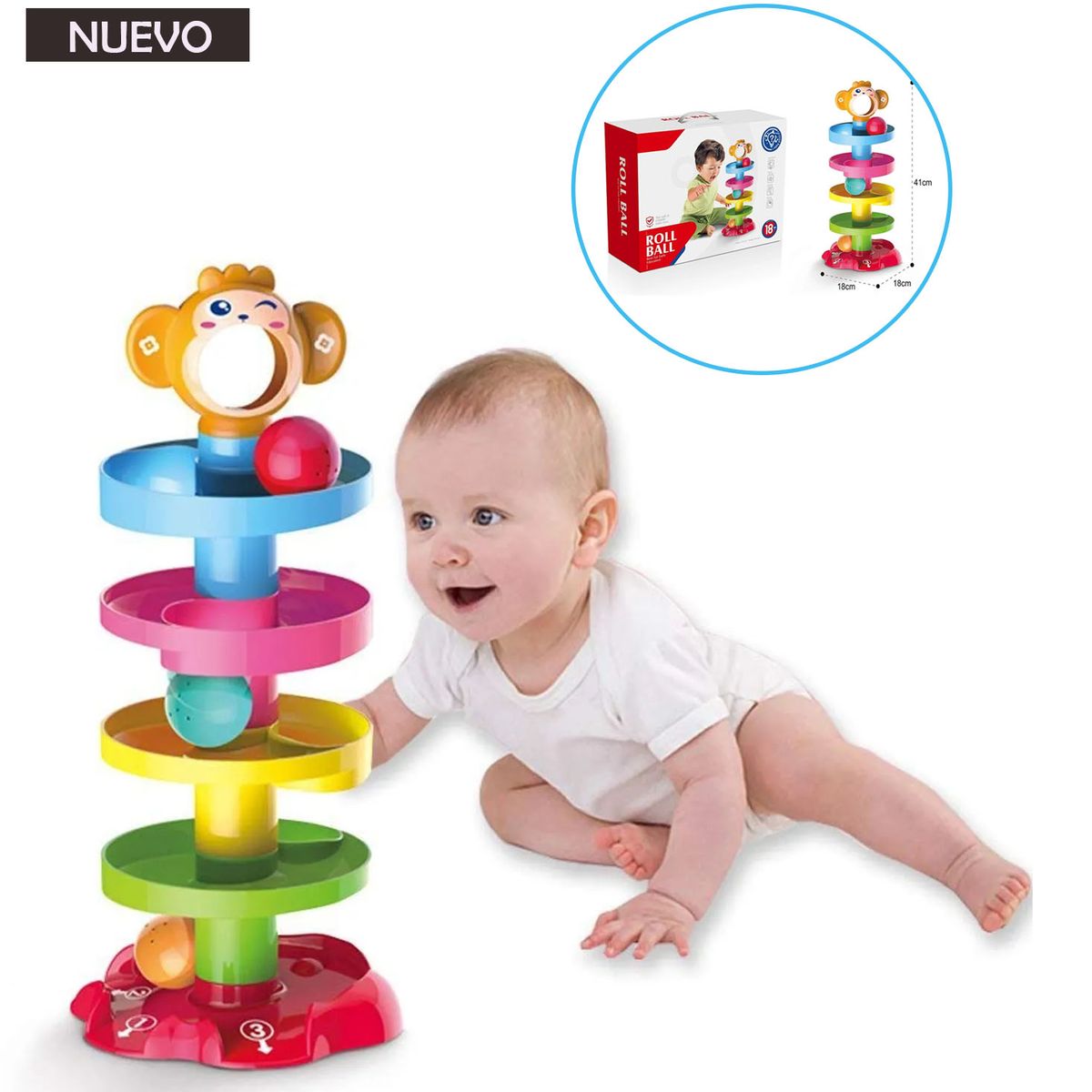 GENERICO - Juego didáctico interactivo Tobogán MONO para bebes
