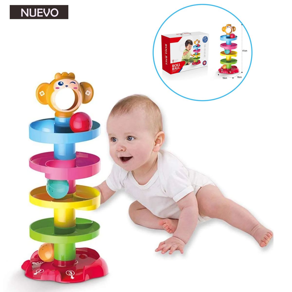 GENERICO - Juego didáctico interactivo Tobogán MONO para bebes