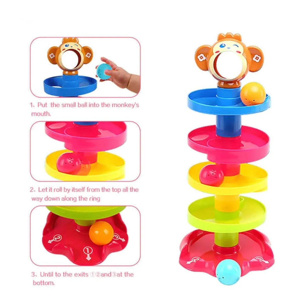 GENERICO - Juego didáctico interactivo Tobogán MONO para bebes