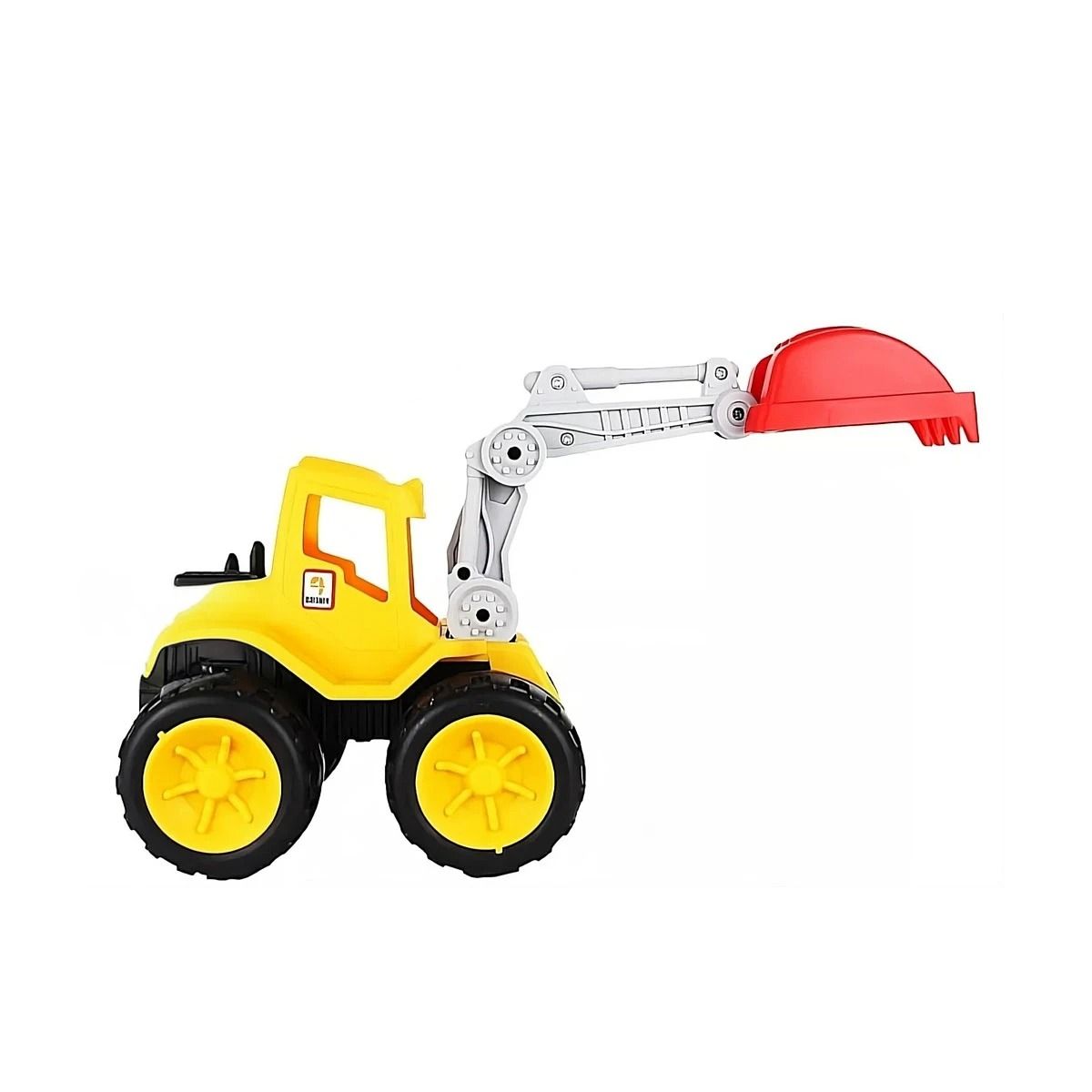 RYBIU IMPORT - Excavadora con Ruedas de Juguete Amarillo Y+Ligas de Regalo