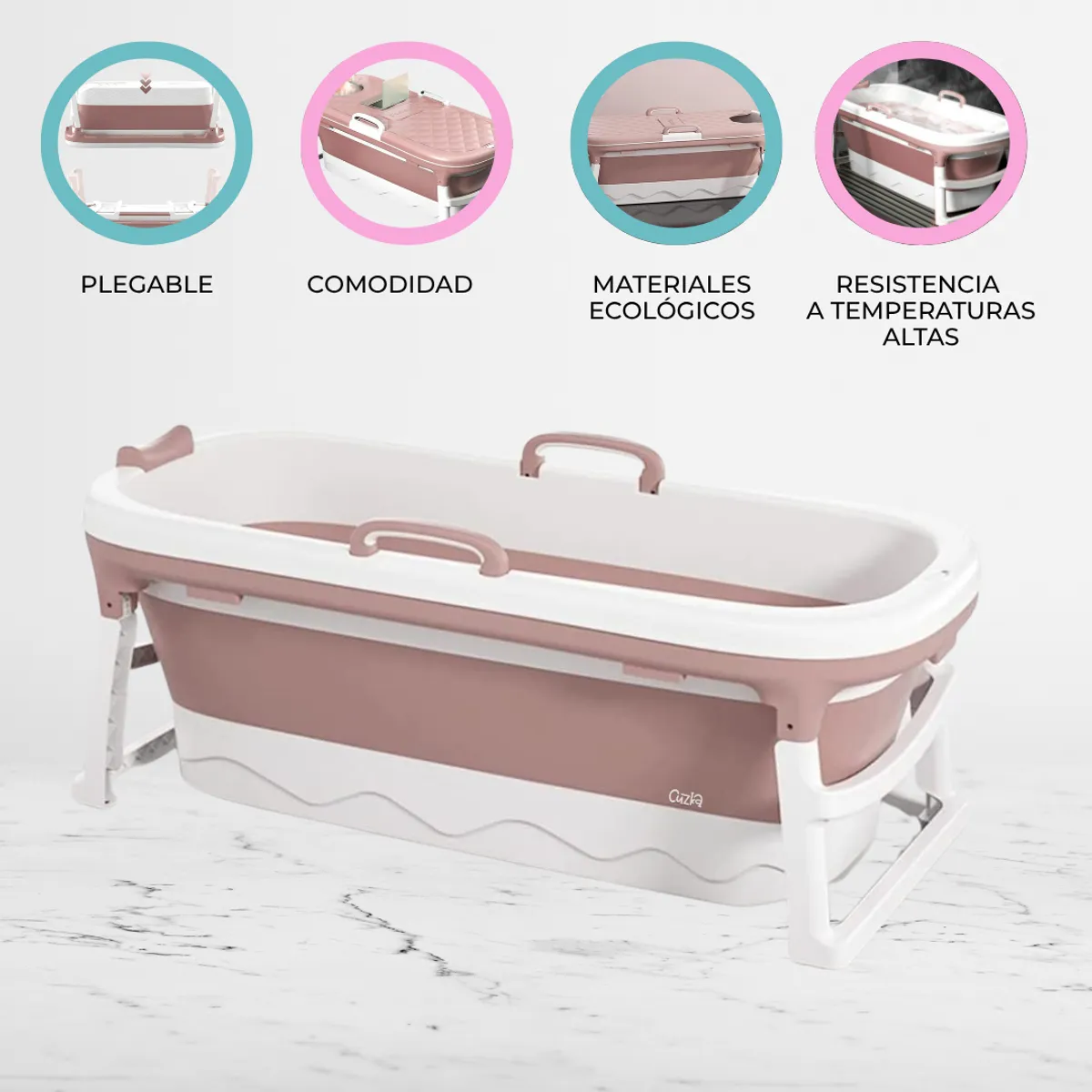 DOUX BEBE - Bañera Plegable para adultos «AGUAZEN» Pink
