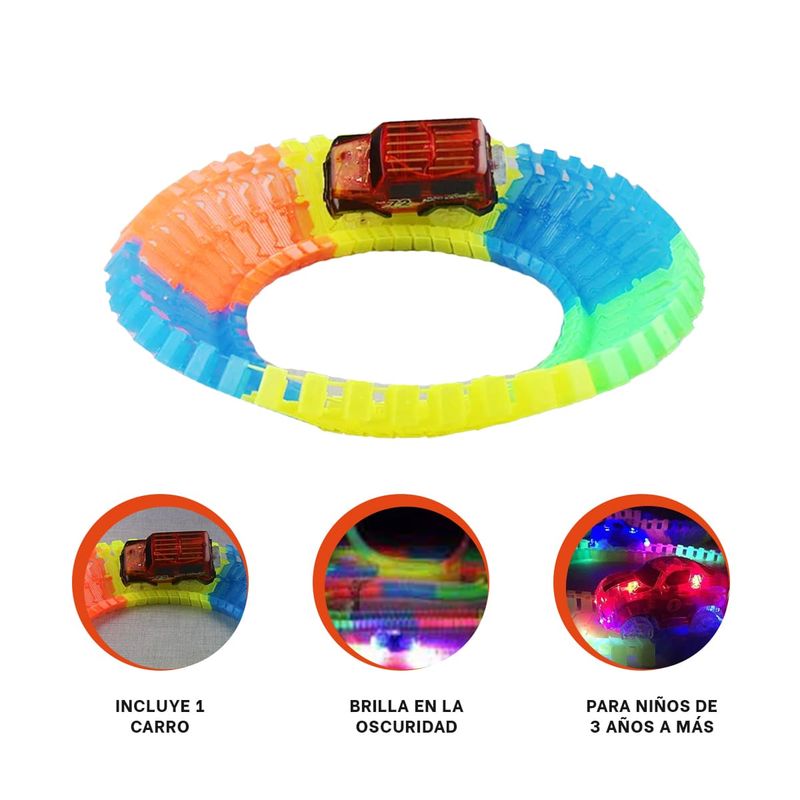 RYBIU IMPORT - Pack2 Juguete de Pista Innovador Niños Y+Ligas de Regalo