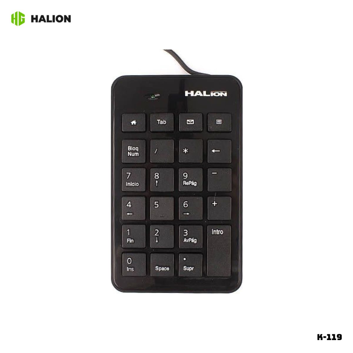 HALION - TECLADO NUMERICO HALION 23 TECLAS - K-119