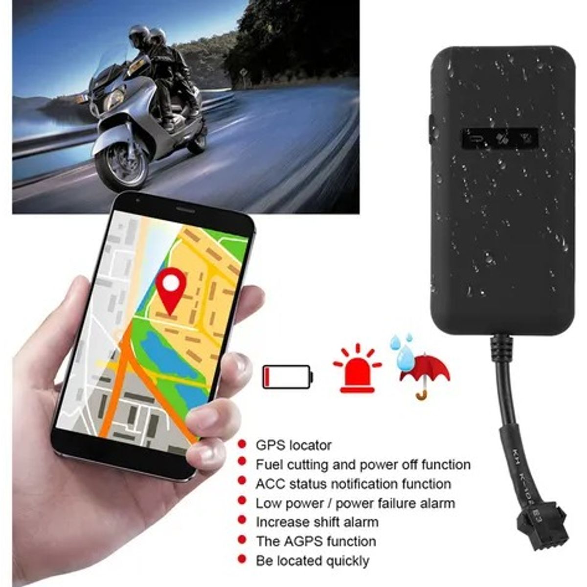 OEM - GPS Rastreador Seguimiento en Tiempo Real 311C para Motocicletas Auto