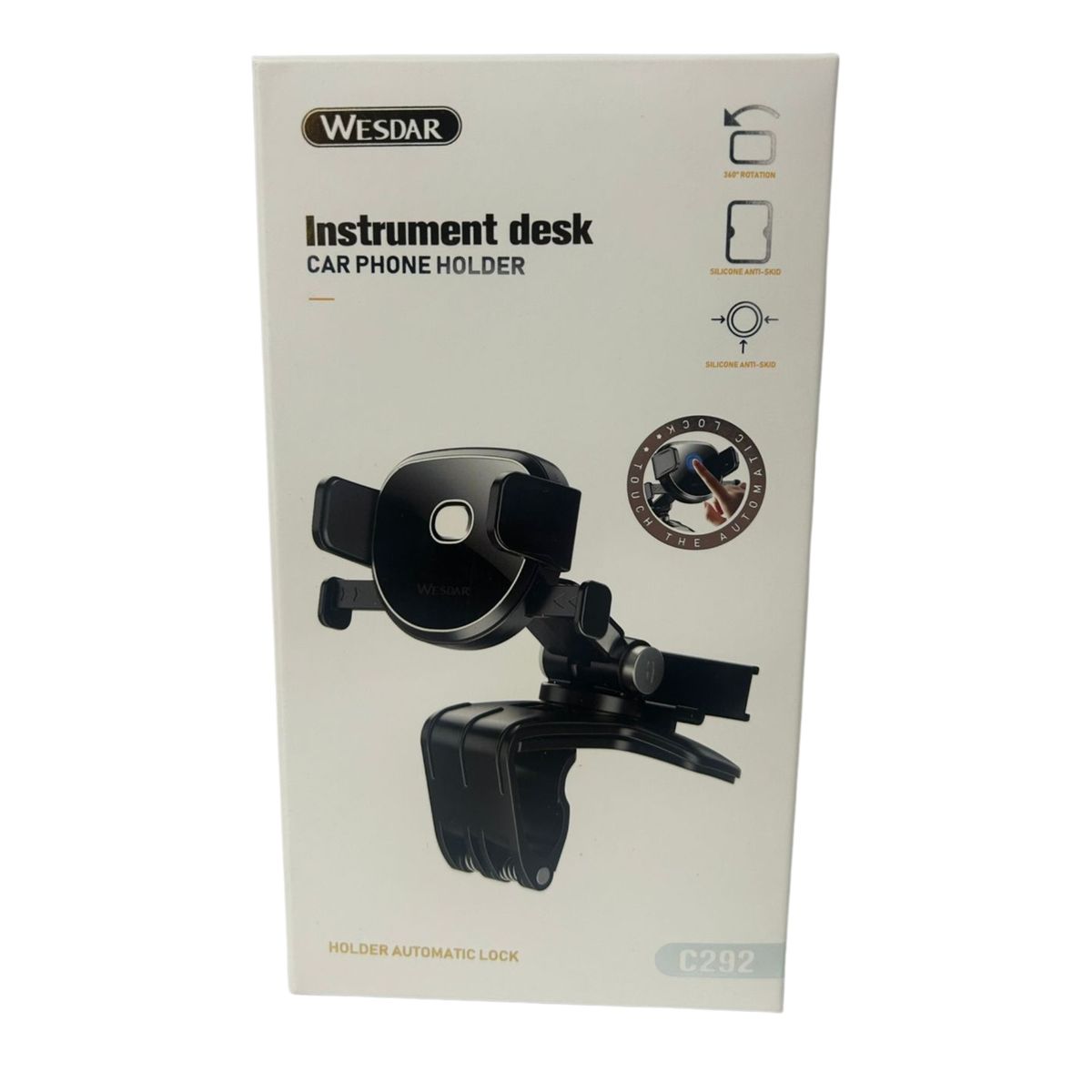 WESDAR - Wesdar - Car Phone Holder para autos Automatic Lock - Negro