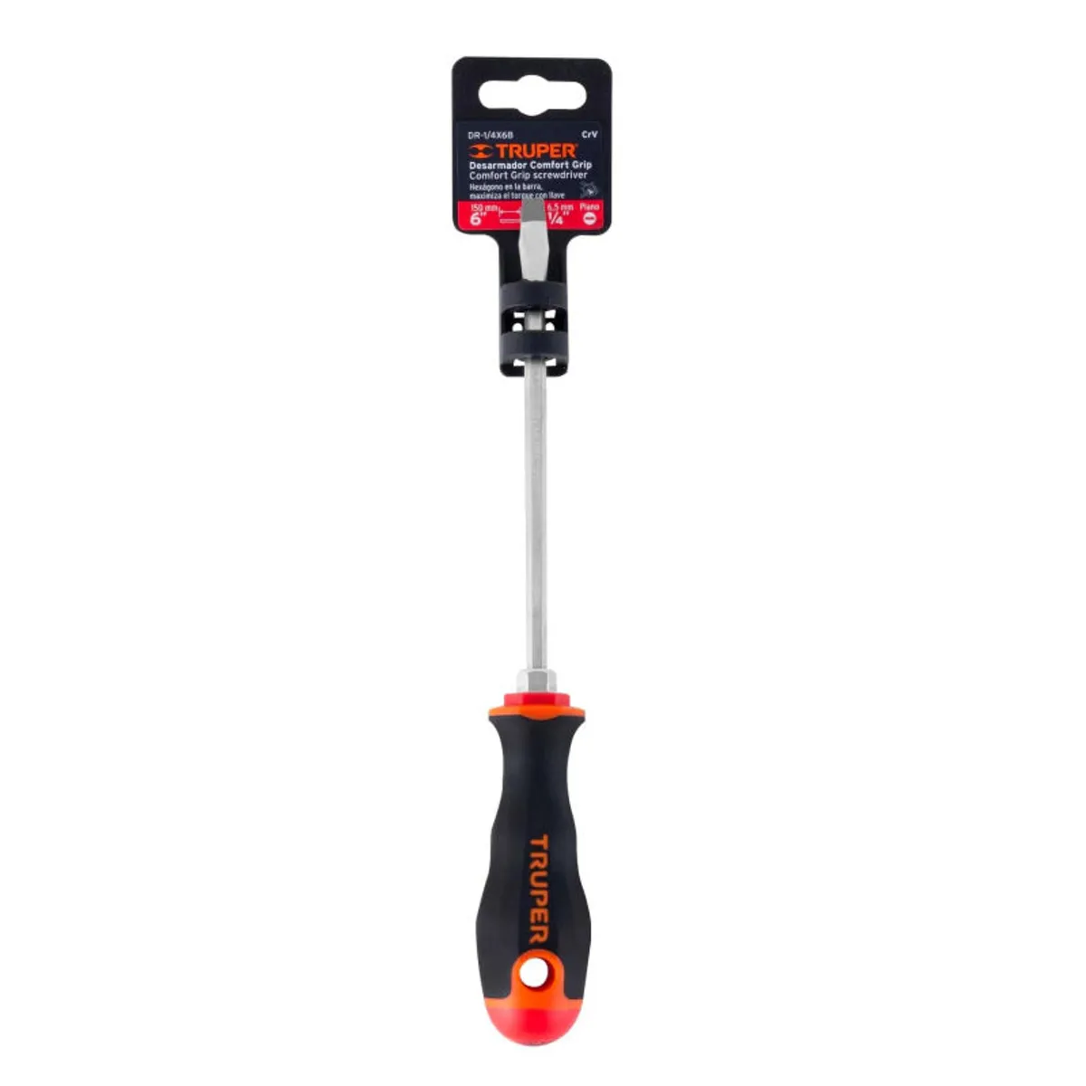 TRUPER - Desarmador plano 14 x 6 mango Comfort Grip Truper - 14000