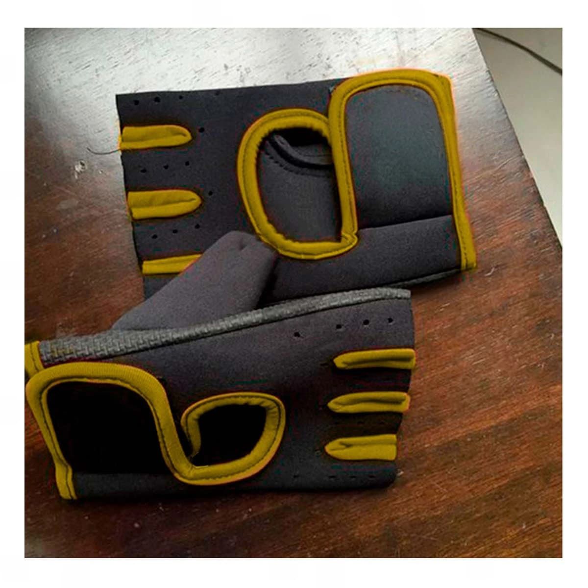 GENERICO - Pack4 Manopla Comoda y Resistente de Neopreno en Amarillo