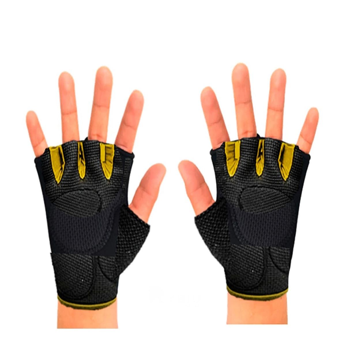 GENERICO - Pack4 Manopla Comoda y Resistente de Neopreno en Amarillo