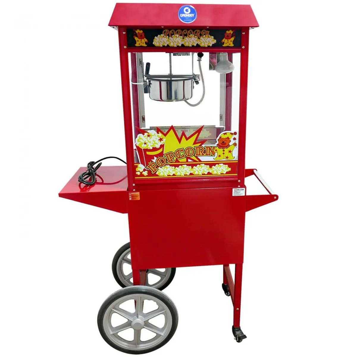 GRONDOY - Máquina de Popcorn con Carrito Móvil - Eventos y Ferias