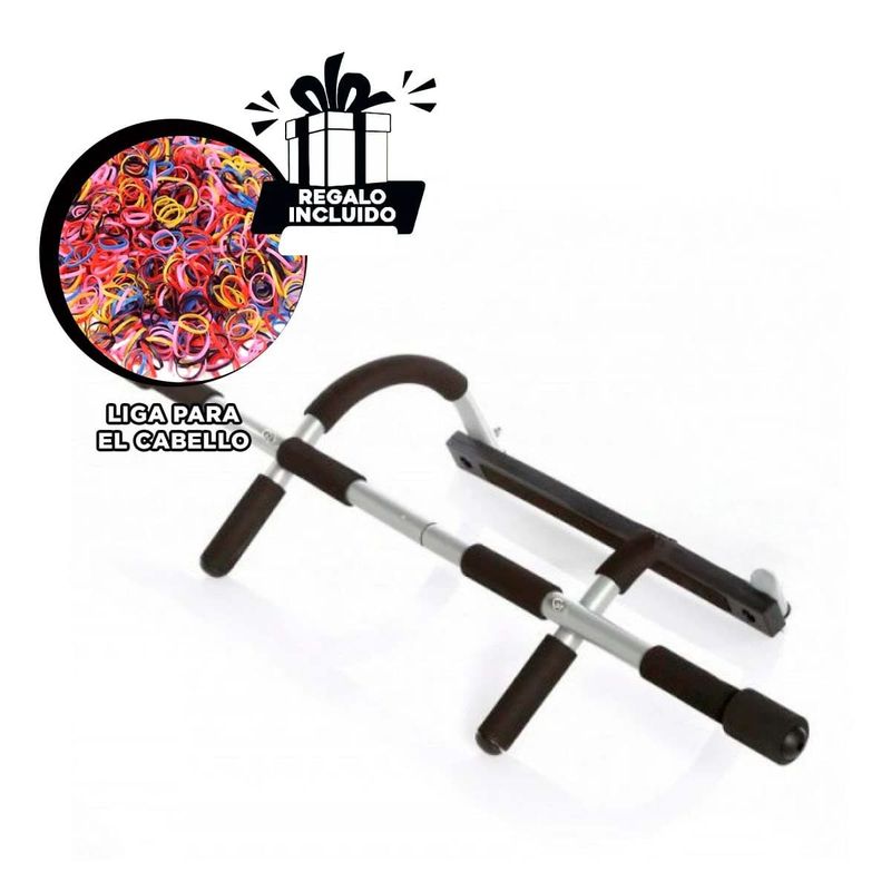 GENERICO - Pack6 Barra de Ejercicio para Puerta Negro Y+Ligas de Regalo