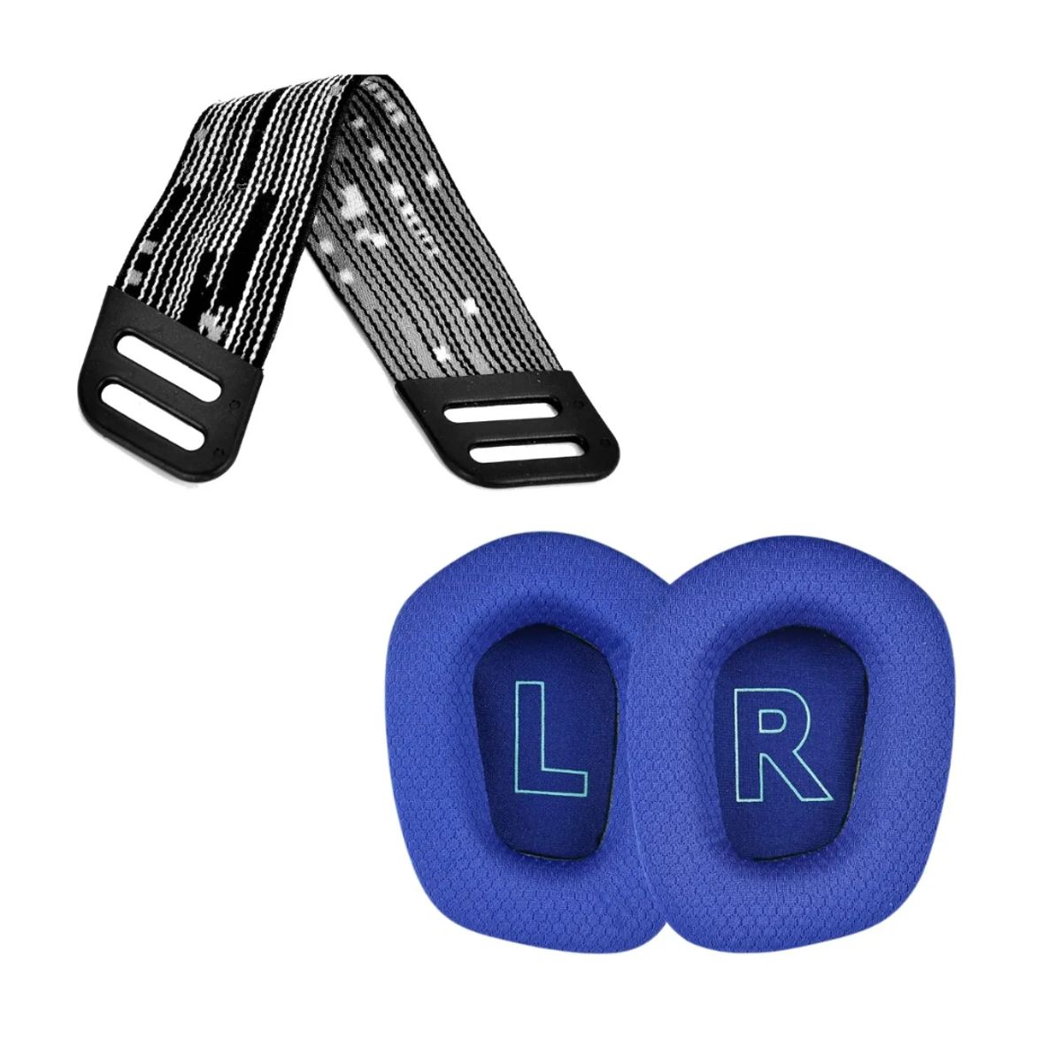 GENERICO - Banda vincha Elastic + Almohadillas Para Logitech G335 G535 G733 Azul