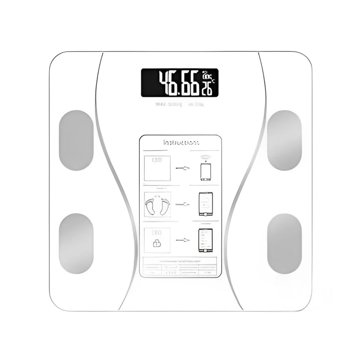 GENERICO - Bascula Corporal para Uso Familiar Negro Y+Post-it Adhesivos