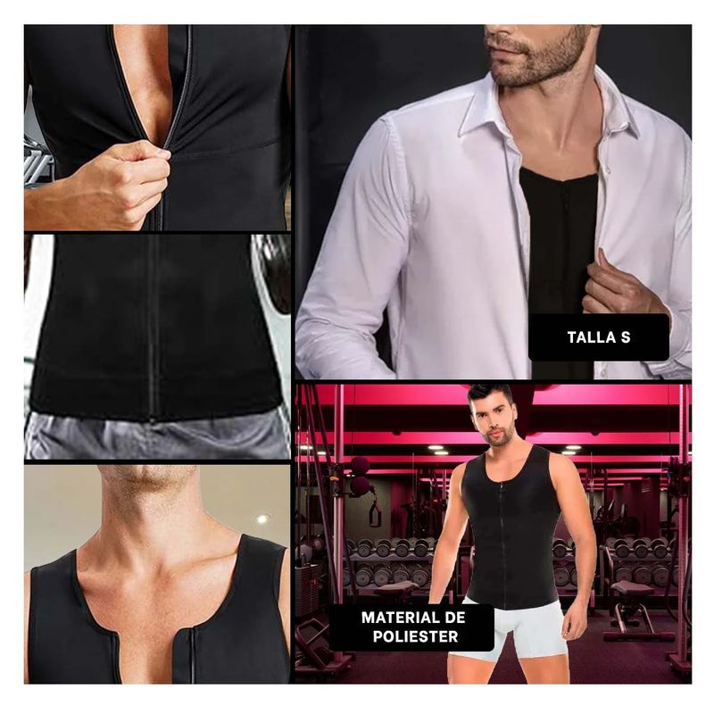 GENERICO - Pack4 Chaleco de Sudoracion Negro Talla S Y+Regalo Stickers