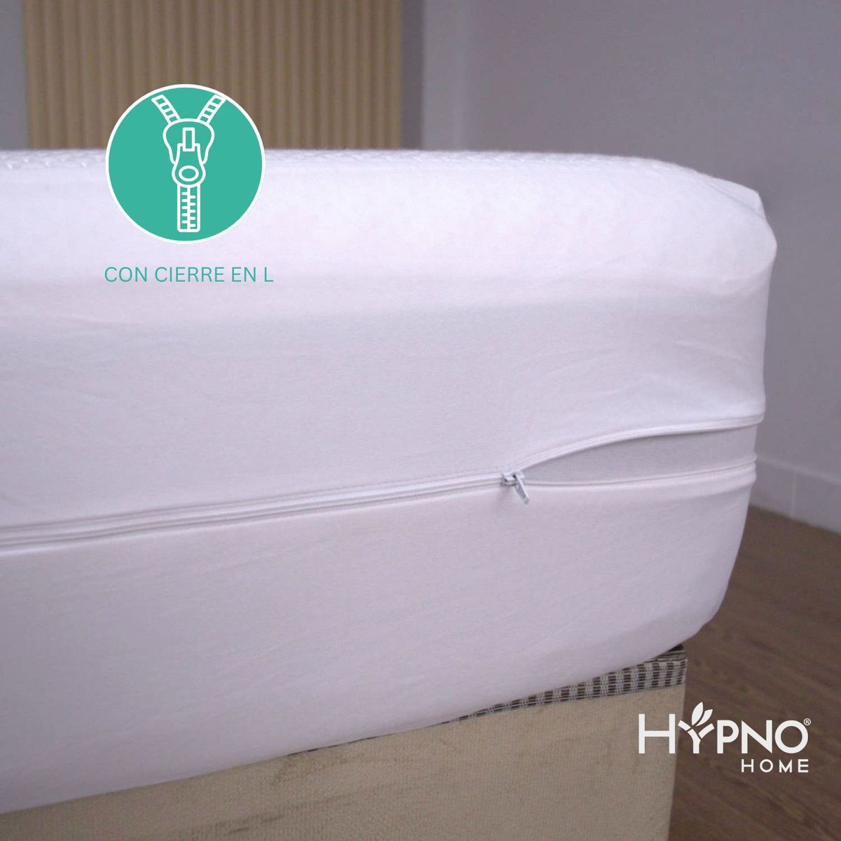 HYPNO HOME - Funda De Colchón Impermeable Hypno de Bambú Con Cierre - Bl