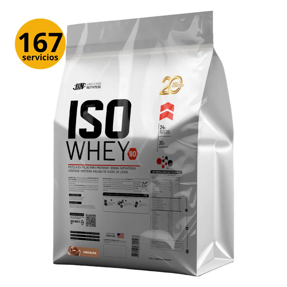 UNIVERSE NUTRITION - ISOWHEY90 DE 5kg CHOCOLATE - PROTEÍNA ISOLATADA