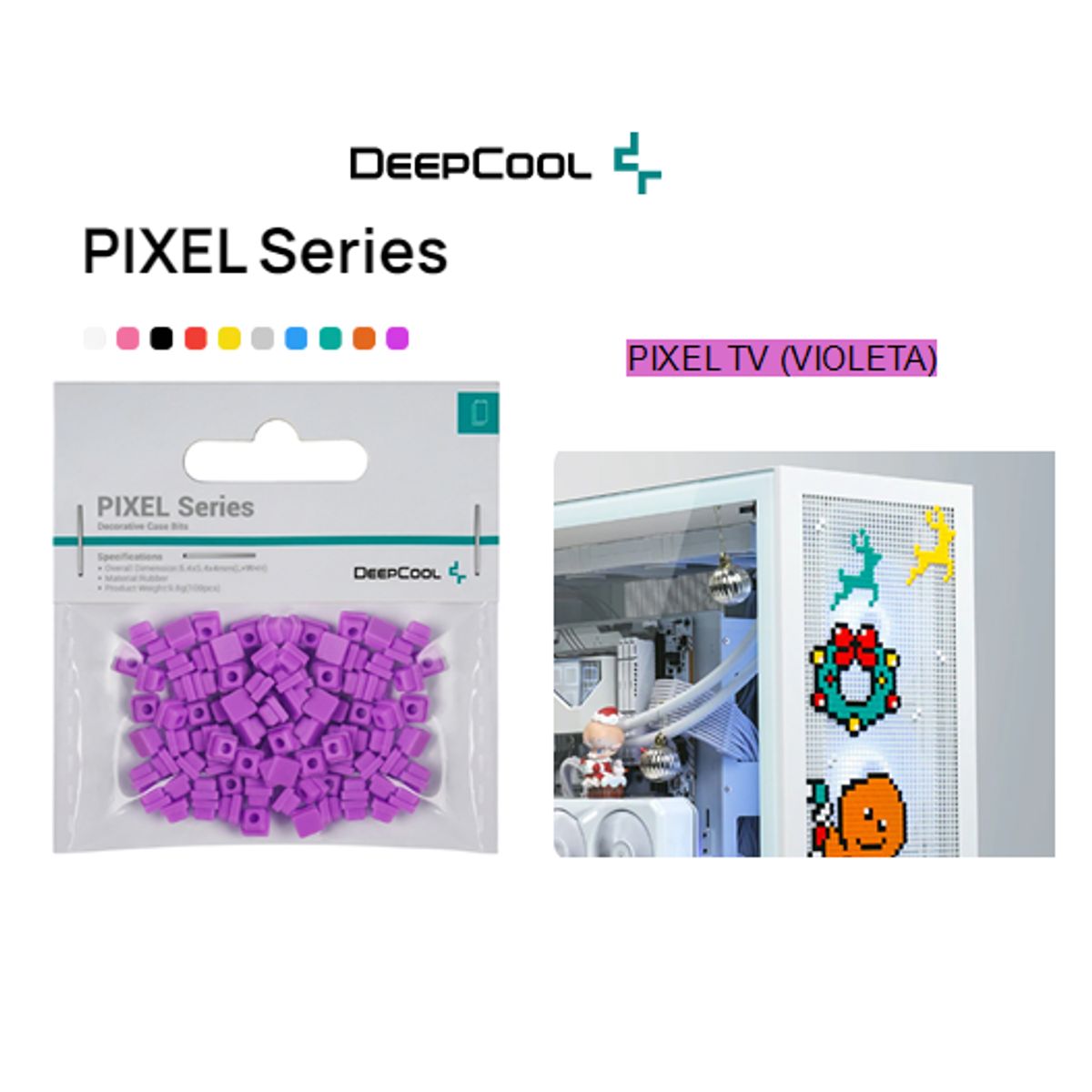 DEEPCOOL - Accesorio Para Case PIXEL Series TV Violeta DEEPCOOL