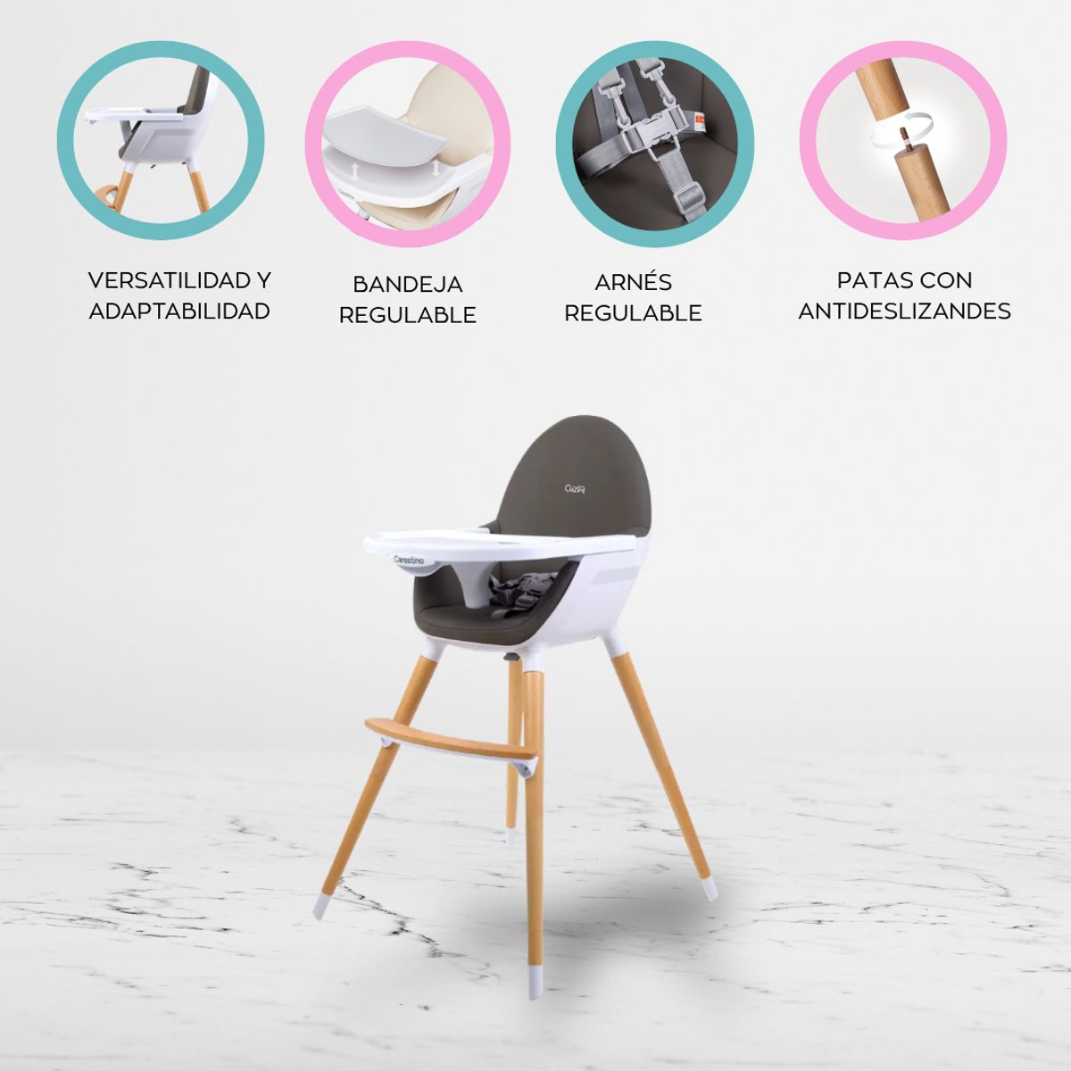 CARESTINO - Silla de Comer CARESTINO «NEO» Black