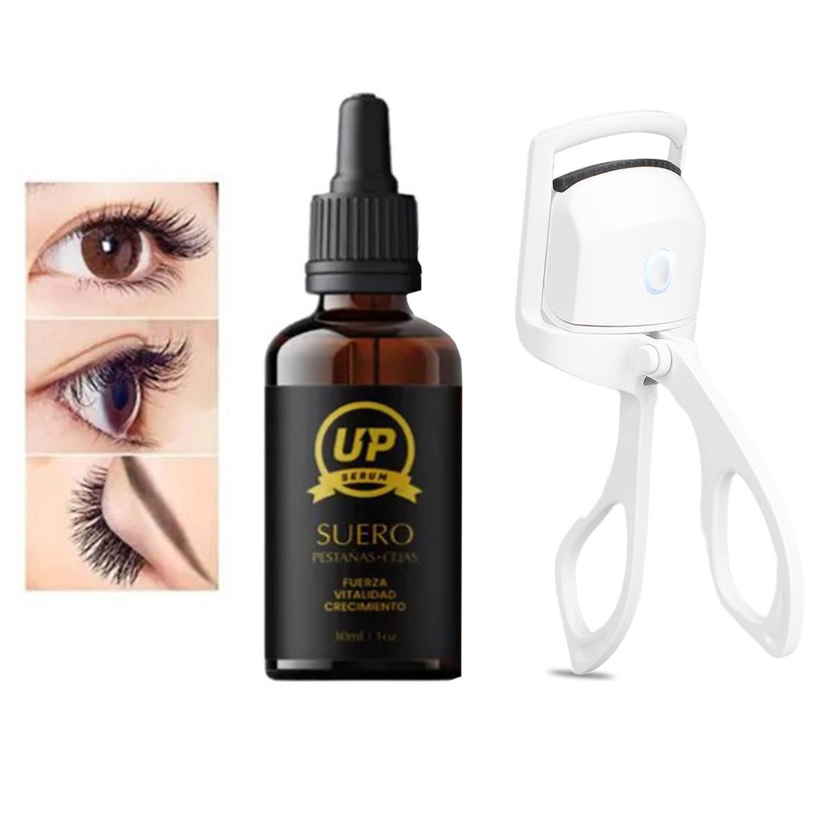 GENERICO - Pack completo Rizador de pestañas Eléctrico y serum de larga duración