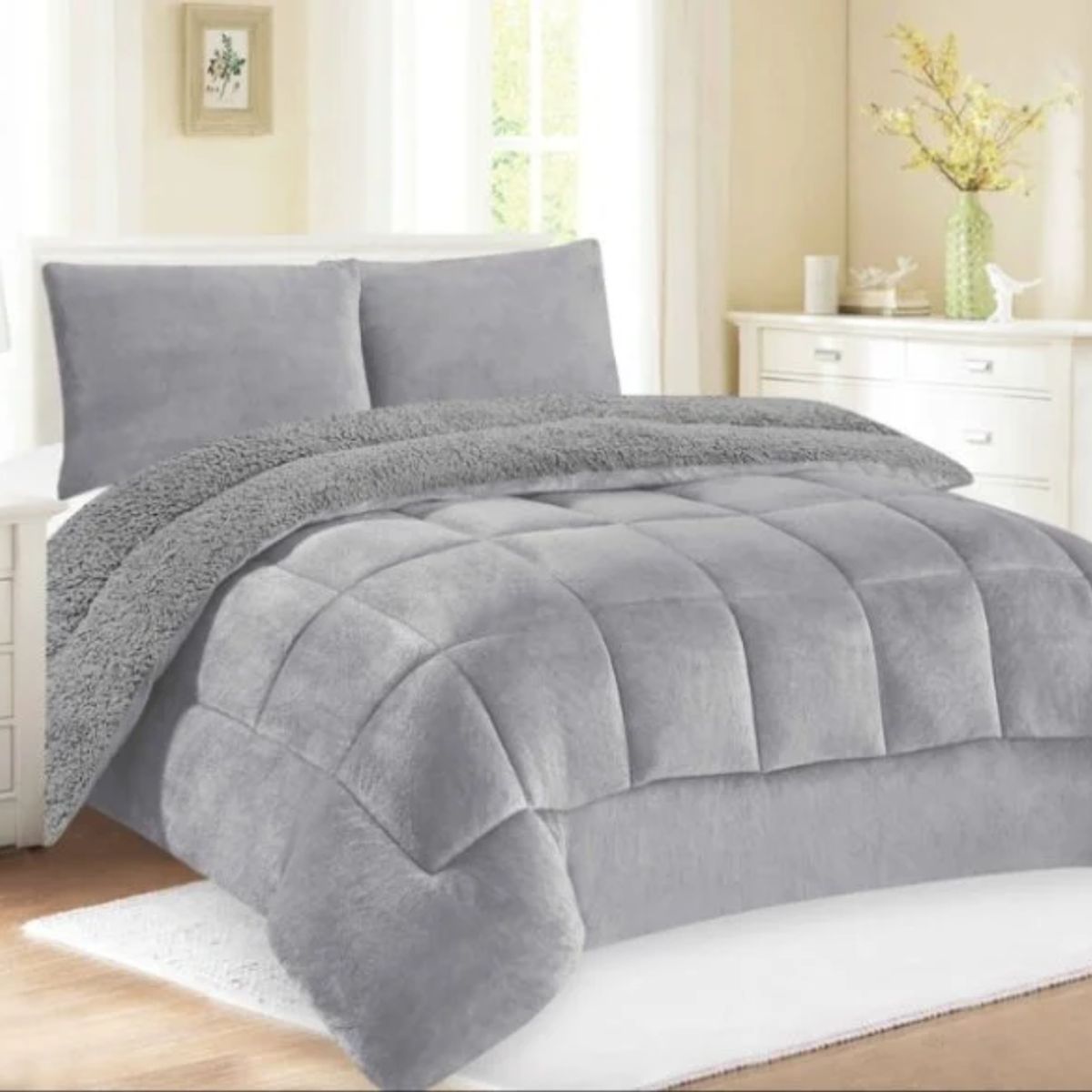 GOLDSUN - EDREDÓN PIEL DE DURAZNO CON CARNERO KING