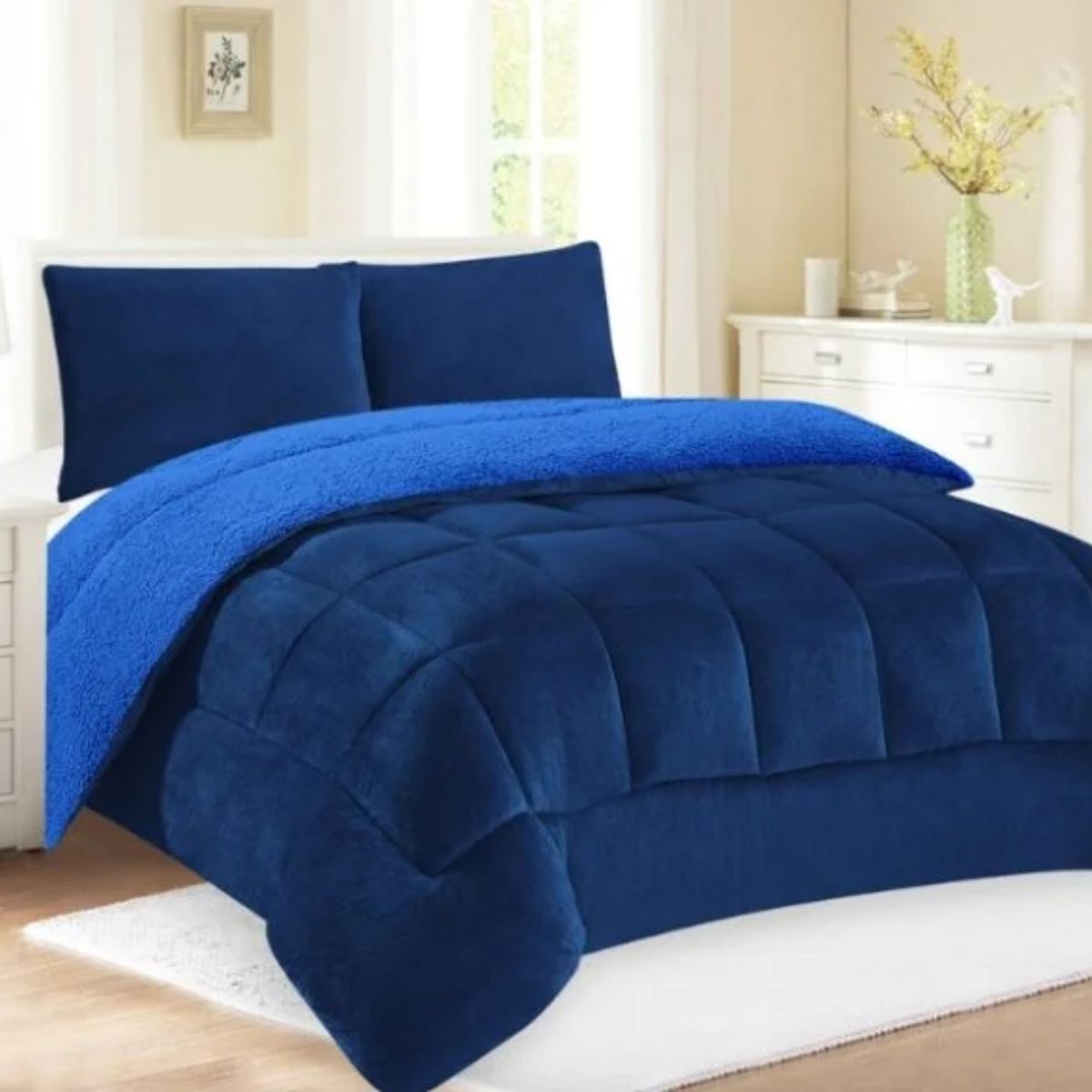 GOLDSUN - EDREDÓN PIEL DE DURAZNO CON CARNERO QUEEN