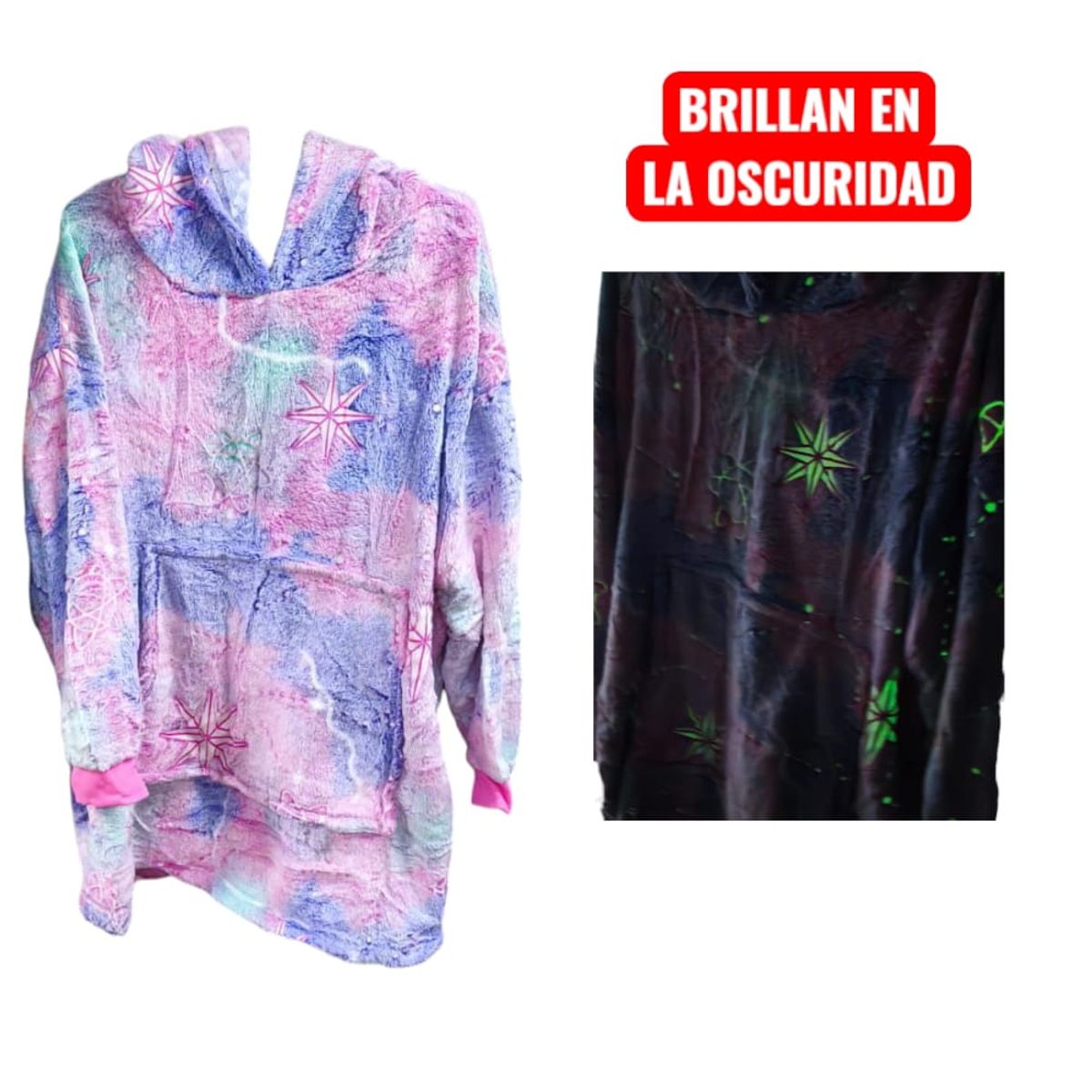 OEM - Poleron Sudadera con Capucha Niñas Luminiscente Abrigadora Frio