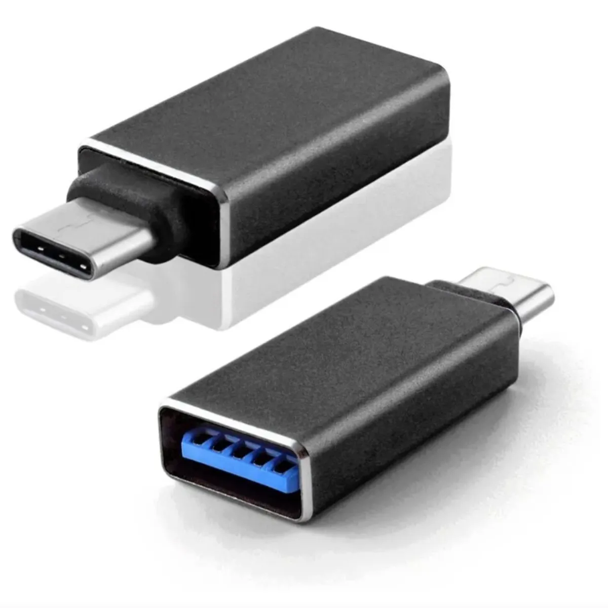 GENERICO - Adaptador OTG Tipo C a USB Negro