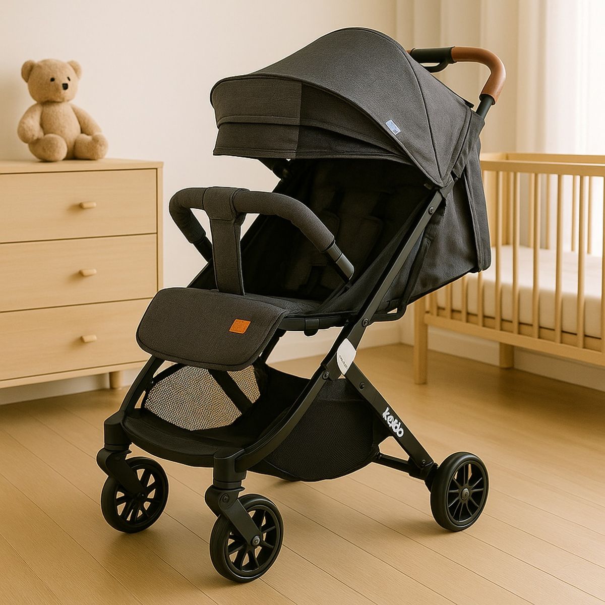 GENERICO - Coche de Paseo Ligero Plegable K8 Gris